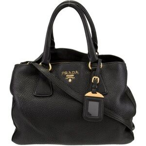 Prada Black Leather Satchel Bag